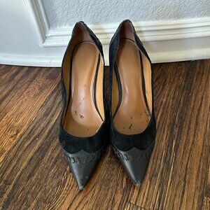 Coach Leather and Suede Black Pointed Toe Heels - Size 10